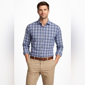 Michael Kors Men's Blue Checkered Shirt